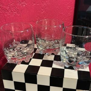 Set of three. Crown Royal rock glasses.